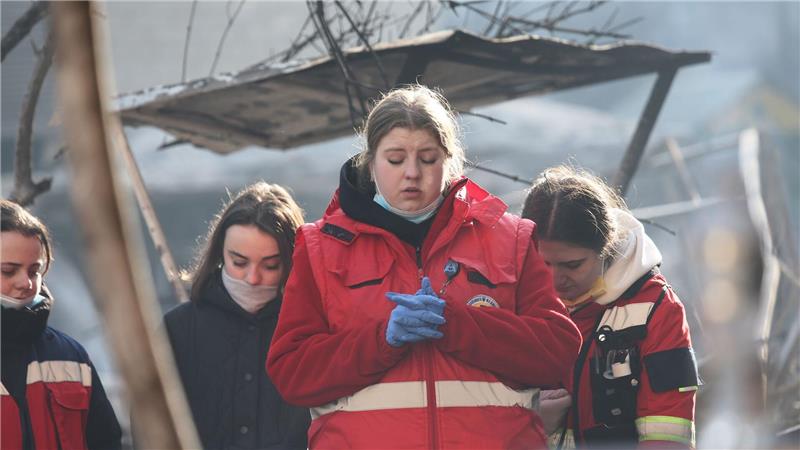 In der westukrainischen Stadt Ternopil wurde ein Wohnblock durch einen Marschflugkörper zerstört.