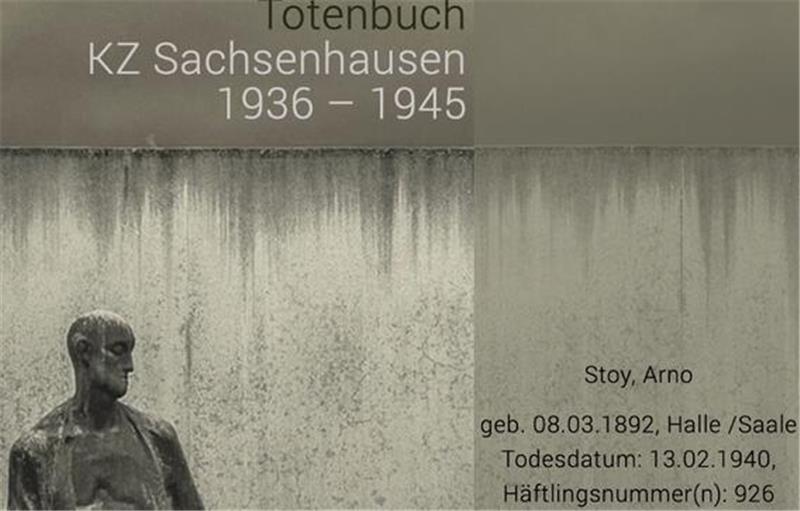 In diesem Jahr geht es um den Bad Harzburger Arno Stoy, der im Februar 1940 im Konzentrationslager Sachsenhausen gestorben ist.