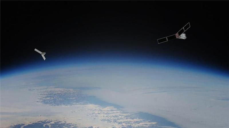 Tausende Satelliten im All - Ist dort bald kein Platz mehr? In dieser künstlerischen Darstellung sind zwei von knapp 2.000 Nasa-Satelliten zu sehen.
