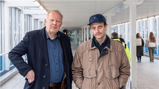 In seinem letzten Fall als Kommisar Klaus Borowski hat Axel Milberg einen cleveren Gegenspieler (August Diehl). (Archivbild)