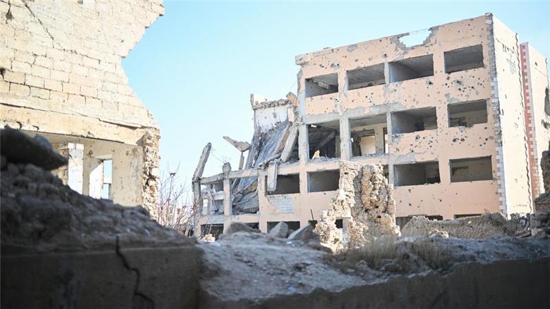 Bund zahlt Rückkehrhilfe für 133 Geflüchtete aus Syrien In vielen Regionen Syriens sind die Häuser aufgrund von Kriegsschäden unbewohnbar, wie hier in Dschubar, einem Viertel der Hauptstadt Damaskus.
