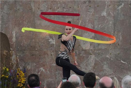 In Baku gewann Darja Varfolomeev ihr erstes EM-Gold mit dem Band.