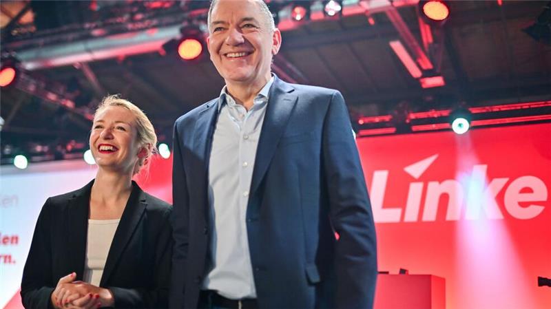 Linke als „coole Straßenkicker“ im Wahlkampf Ines Schwerdtner und Jan van Aken grenzen sich beim Bundesparteitag der Linken scharf gegen die übrigen Parteien im Bundestag ab.