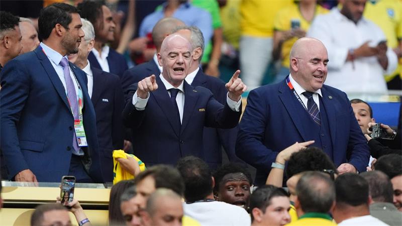 Kein DFB-Vertreter beim WM-Finale Infantino zelebriert seine Besuche bei den WM-Spielen. (Archivibild)