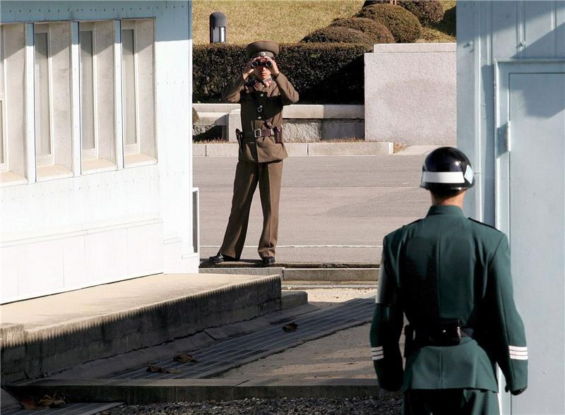 Innerkoreanischen Grenze in der demilitarisierten Zone bei Panmunjom.