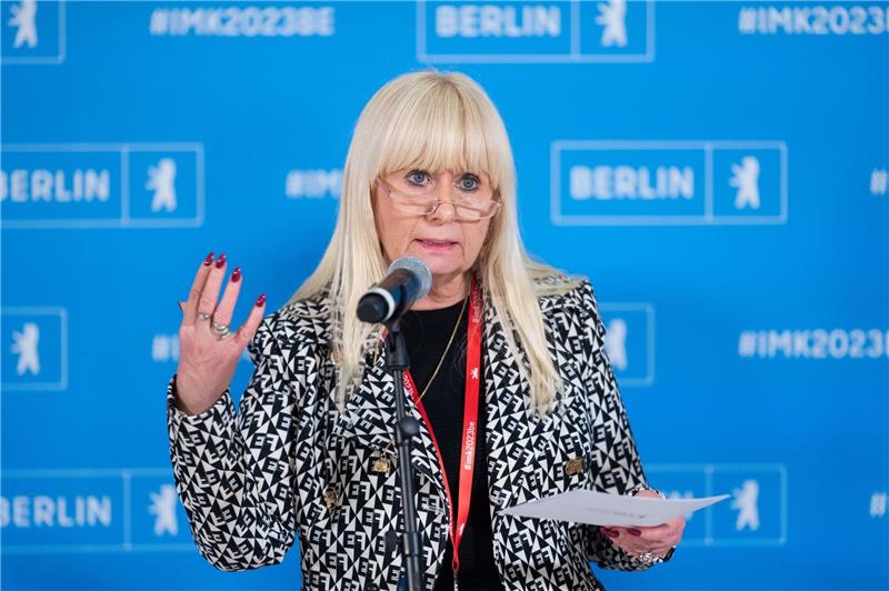 Iris Spranger (SPD), Innensenatorin in Berlin, bei der Innenministerkonferenz (IMK).