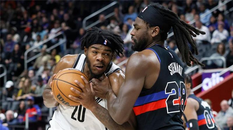 NBA: Schröder gewinnt mit Pistons gegen Ex-Club Isaiah Stewart (r) und Detroit Pistons besiegten die Brooklyn Nets.