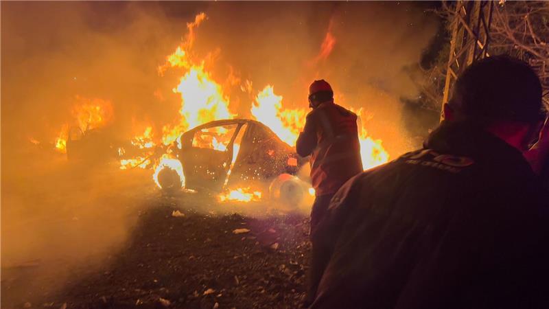 Israels Luftwaffe greift erneut in Beirut an. 