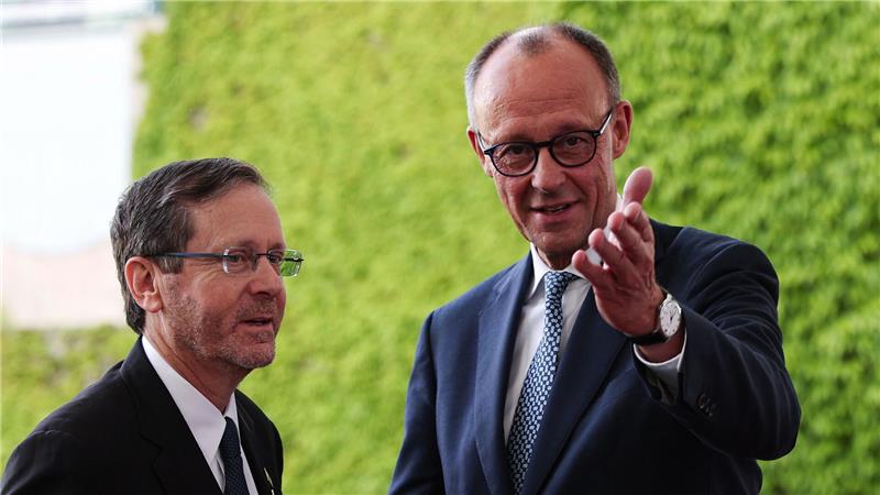 Israels Präsident Herzog schaut auch beim neuen Kanzler Merz vorbei.