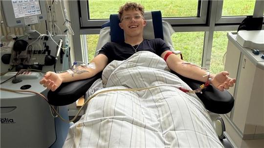 Jacob Hausmann spendet Stammzellen.