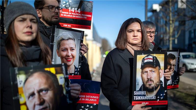 Jahrelang hat die belarussische Oppositionsführerin Swetlana Tichanowskaja für die Freilassung ihres Ehemanns Sergej Tichanowski gekämpft. (Archivbild)