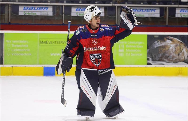 Bösartiger Hirntumor: Hannover Indians sammeln für Torwart Dalgic Jan Dalgic steht im Tor der Hannover Indians. Foto: Hannover Indians