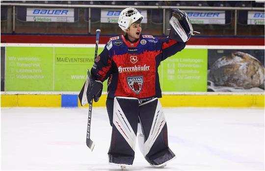Jan Dalgic steht im Tor der Hannover Indians. Foto: Hannover Indians