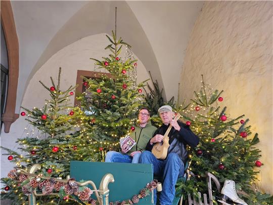 Jan Simon (links) und Axel Dietsch wollen eine CD herausbringen. Foto: Sowa
