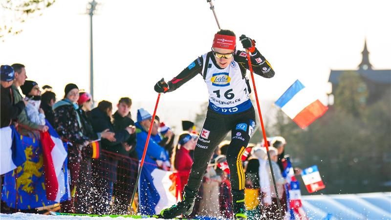Janina Hettich-Walz auf der Strecke am Holmenkollen.