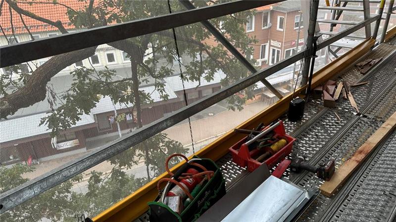 Jeder Standtag kostet: Das Gerüst bereitet der Landeskirche Braunschweig Probleme. Sollte die Sanierung der Trinitatiskirche dieses Jahr nicht abgeschlossen werden, wird ein teilweiser Abbau in Erwägung gezogen.