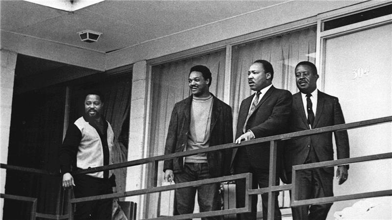 Jesse Jackson 1968 mit Martin Luther King. (Archivbild)