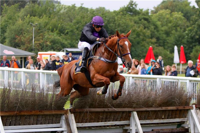 Nach Rennen in Bad Harzburg: Tierrechtler verklagen Jockey Jockey Hakim Tabet auf Cabot Cliffs – wie auch Evander ein Pferd aus dem Stall von Stephan Ahrens und Co.. Foto: Epping