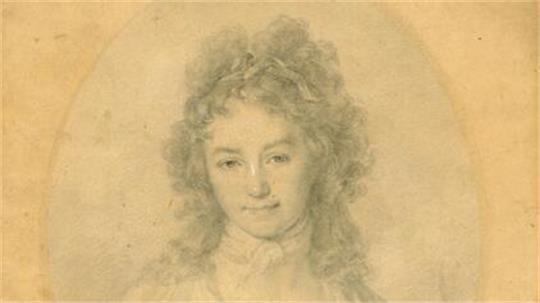 Johann Friedrich August Tischbein fertigt 1798 eine Bleistiftzeichnung zum berühmten Gemäldeporträt von Caroline von Schelling an. Sie befindet sich heute in der Sammlung der Städtischen Museen Jena.