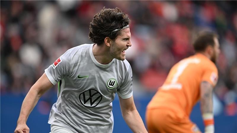 Leverkusen gelingt wildes 6:3-Comeback gegen Wolfsburg Jonas Wind erzielte für Wolfsburg sein erstes Saisontor.