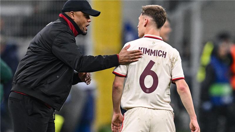 Kimmich mahnt: „Wenn wir nicht die Meisterschaft holen...“ Joshua Kimmich (r) ist vom gemeinsamen Weg mit Trainer Vincent Kompany (l) „völlig überzeugt“.