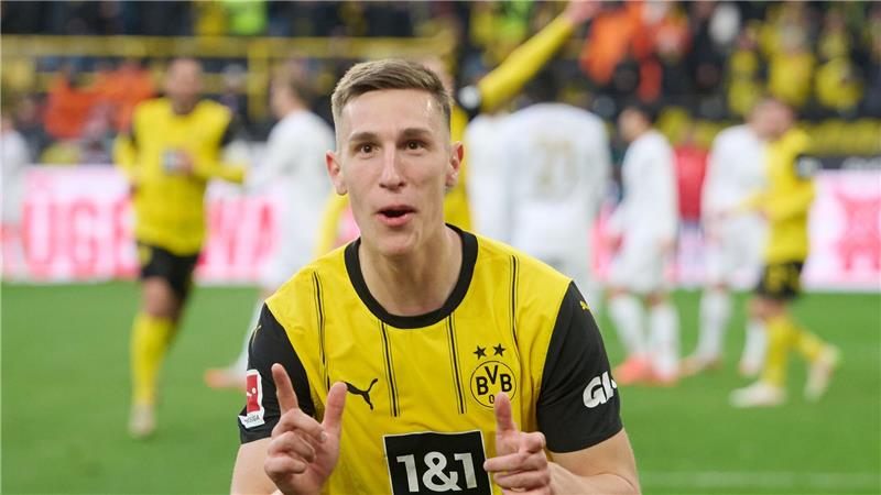 BVB schöpft Mut und mahnt: Hoffnung auf Europa-Schlussspurt Jubel über zwei Vorlagen: Nico Schlotterbeck trumpfte als Ecken-Schütze auf.