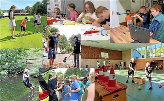 Jugendförderung und Kunstkarussell haben in diesem Jahr zusammen weit mehr als 100 Ferienangebote gemacht.  Collage: Exner