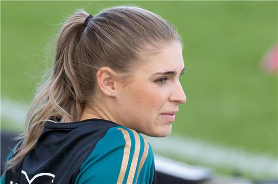 Jule Brand bei einer Trainingseinheit.