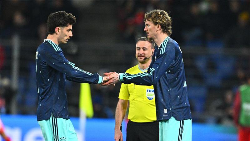 Kai Havertz (l.) und Nick Woltemade (r.) sind die Angreifer im DFB-Team. 