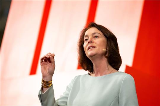 Katarina Barley beim traditionellen Neujahrsempfang der SPD-Fraktion im Festsaal des Hamburger Rathauses.