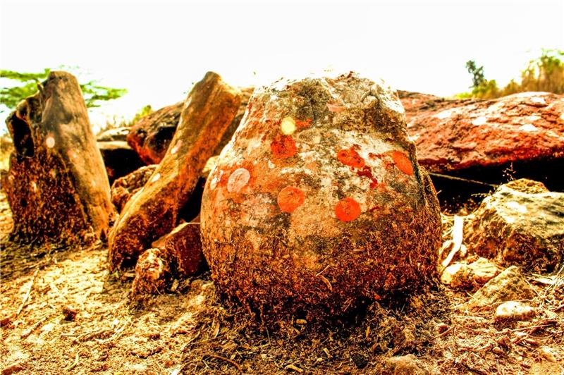 Indien: Göttlich verehrter Stein entpuppt sich als Dino-Ei Kein Dino-Ei, sondern ein Stein.