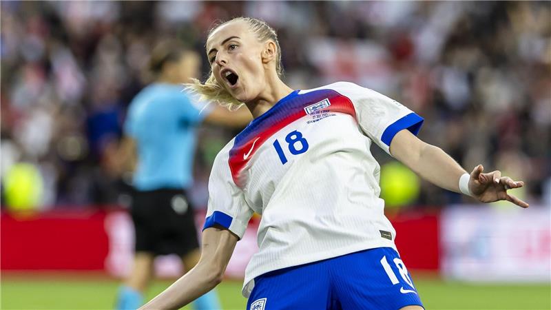 Im Elfmeterschießen: England gewinnt EM-Finale gegen Spanien Kelly-Time: Englands Siegtorschützin im Elfmeterschießen.