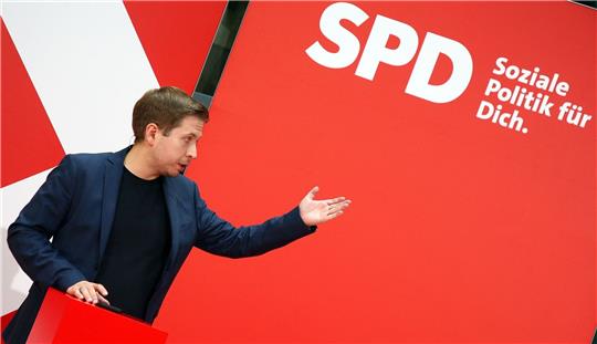 Kevin Kühnert, Generalsekretär der SPD, in der Parteizentrale im Willy-Brandt-Haus.