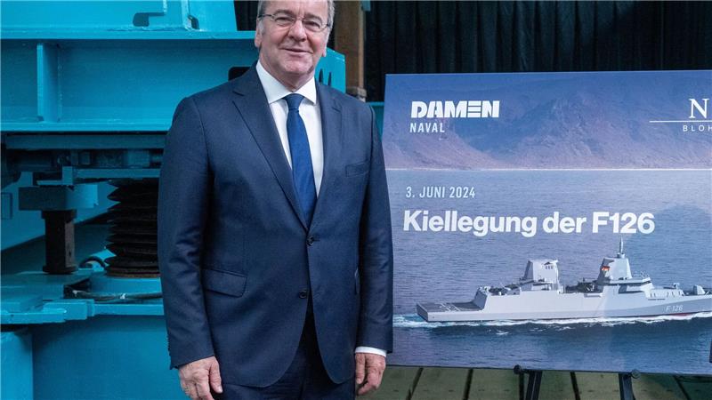 Verzögerung bei neuen Fregatten - Staat springt ein Kiellegung der Fregatte F126 „Niedersachsen“