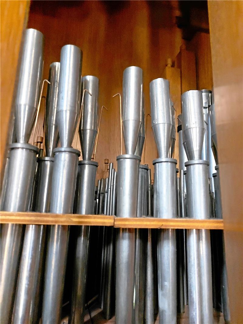 Kirchenorgel in Neuwerk feiert 50-Jähriges, hier eine Innenansicht
