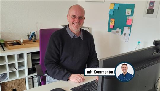 Klaus Marwede in seinem Büro. Der 62-Jährige ist Geschäftsführer des Bad Harzburger Unternehmens „kmb²“.