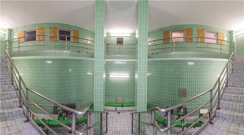 In Braunlage ist noch ausreichend Wasser vorhanden Klinisch rein: Der Innenraum des Hochbehälters für die Trinkwasserversorgung in Braunlage. Fotos: Harz-Energie