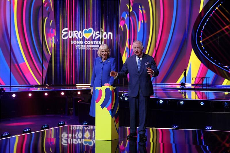 Charles und Camilla besuchen ESC-Bühne König Charles III. und Königsgemahlin Camilla auf der ESC-Bühne in Liverpool.