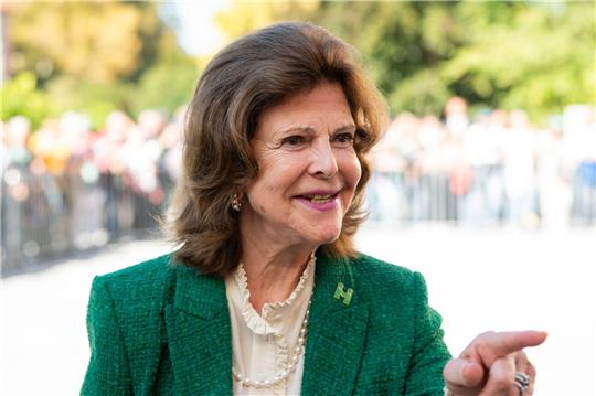 Königin Silvia von Schweden kam zur  Taufe der neu gezüchteten «Mentor-Rose» auf die Insel Mainau.