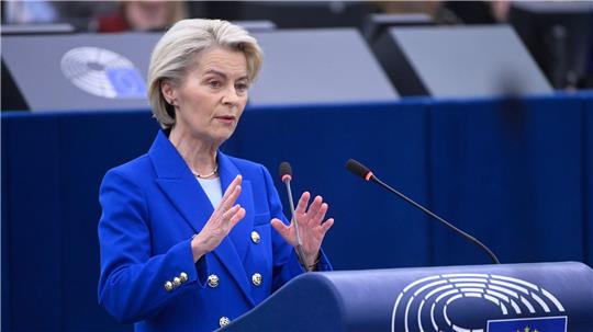 Kommissionspräsidentin Ursula von der Leyen rief angesichts der Bedrohungen aus Russland dazu auf, darauf nicht nur zu reagieren, sondern auch abzuschrecken. 