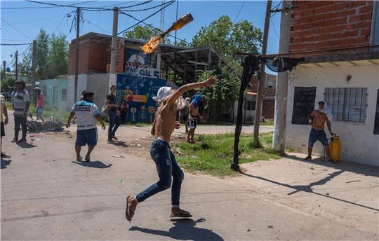 Krawalle im argentinischen Rosario.