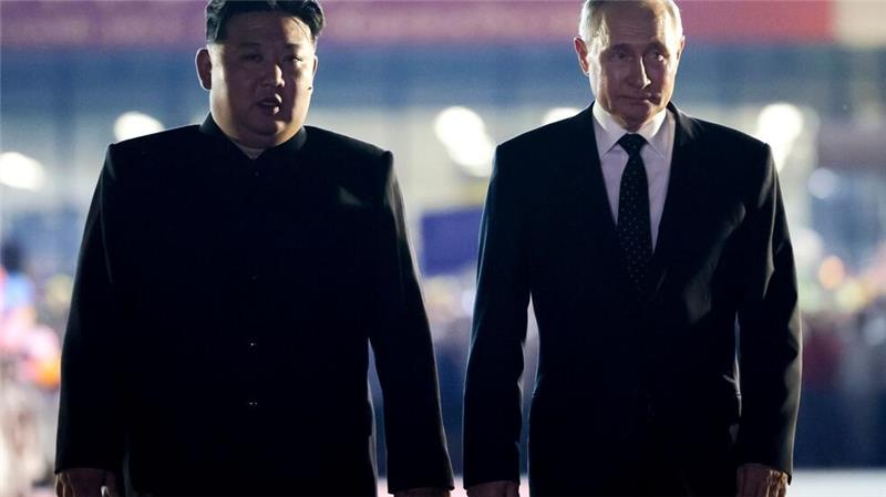 Greift Nordkorea in den Ukraine-Krieg ein? Kremlchef Wladimir Putin und Nordkoreas Machthaber Kim Jong Un haben im Juni auch gegenseitigen militärischen Beistand vereinbart, wenn eines der beiden Länder angegriffen wird. (Archivbild)