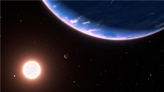 Künstlerische Darstellung des Exoplaneten GJ 9827d.