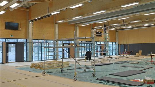 Kurz vor dem Ziel: Ende Februar soll die Mehrzweckhalle Hahndorf freigegeben werden.