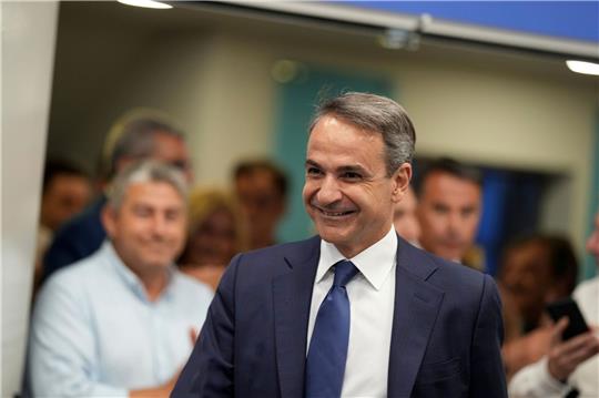 Kyriakos Mitsotakis ist Vorsitzender der konservativen Partei Nea Dimokratia.