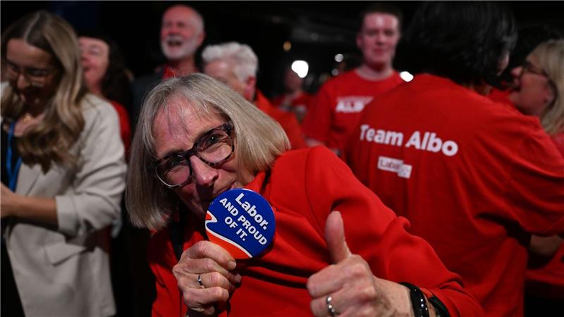 Australiens Premier gewinnt Wahl haushoch - auch wegen Trump Labor-Anhänger brachen in Jubel aus.