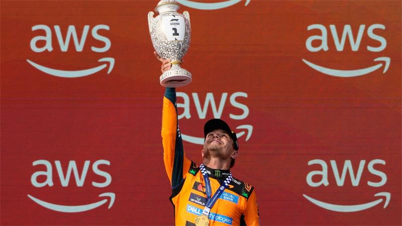 Lando Norris triumphiert auf dem Hungaroring.