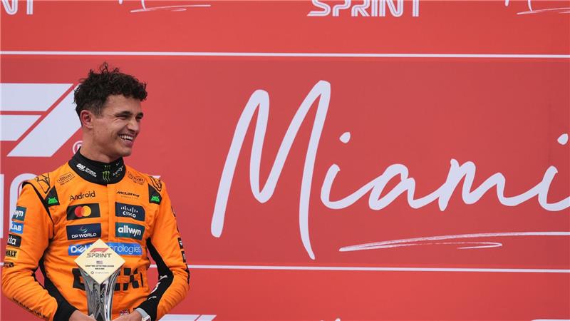 Trotz Unwetterwarnung: Piastri in Miami ganz cool Lando Norris war im Chaos-Sprint von Miami richtig cool.