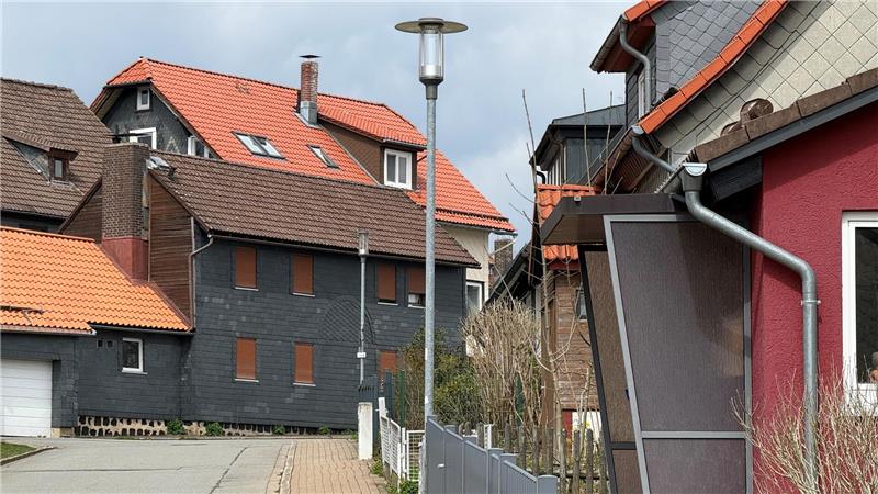 Laternen im Glückauf-Weg in St. Andreasberg.