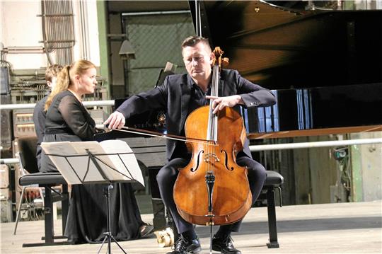 Lauma Skride und Gregory Walmsley beim Windsor-Konzert.  Foto: Hartmann